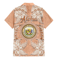 Hawaii Tropical Flowers with Kakau Tribal Family Matching Mermaid Dress and Hawaiian Shirt Peach Fuzz Color LT03 - Polynesian Pride