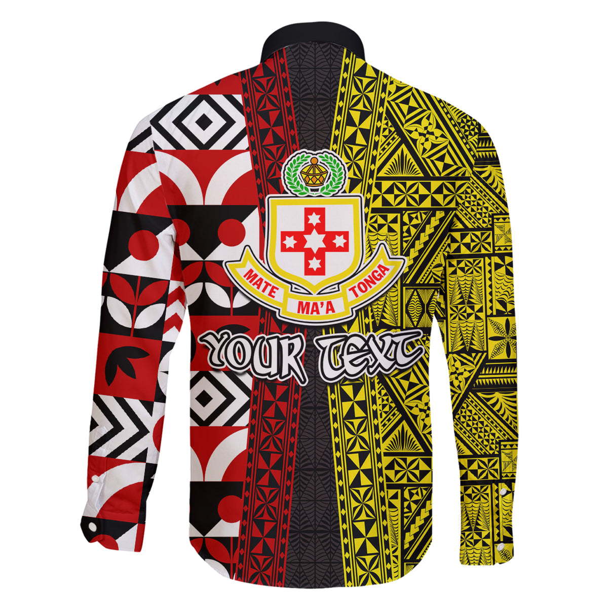 Tonga Kolisi Tonga Family Matching Off Shoulder Short Dress and Hawaiian Shirt Ngatu and Geometric Pattern LT03 - Polynesian Pride