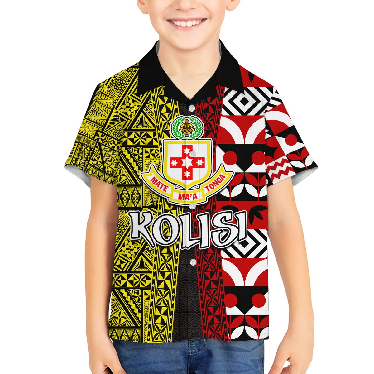 Tonga Kolisi Tonga Hawaiian Shirt Ngatu and Geometric Pattern LT03 - Polynesian Pride