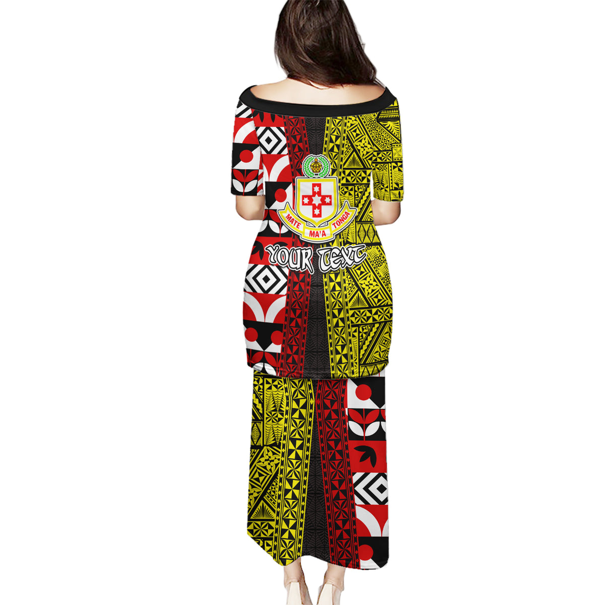 Tonga Kolisi Tonga Puletasi Ngatu and Geometric Pattern LT03 - Polynesian Pride