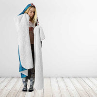 Personalised Aotearoa and Fiji Together Hooded Blanket Melanesian Warrior and Koru - Taniko with Hibiscus Tapa Pattern LT03 - Polynesian Pride
