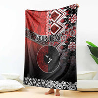 Personalised Aotearoa and Tonga Together Blanket Manaia and Tongan Tribal Cross - Taniko and Ngatu Art Tattoo LT03 - Polynesian Pride