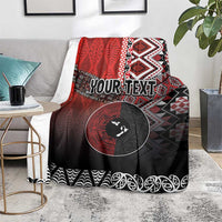 Personalised Aotearoa and Tonga Together Blanket Manaia and Tongan Tribal Cross - Taniko and Ngatu Art Tattoo LT03 - Polynesian Pride
