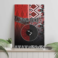 Personalised Aotearoa and Tonga Together Canvas Wall Art Manaia and Tongan Tribal Cross - Taniko and Ngatu Art Tattoo LT03 - Polynesian Pride