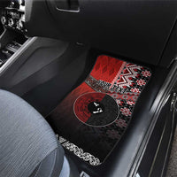 Personalised Aotearoa and Tonga Together Car Mats Manaia and Tongan Tribal Cross - Taniko and Ngatu Art Tattoo LT03 - Polynesian Pride