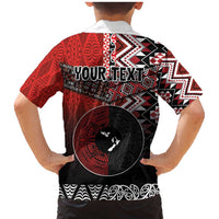 Personalised Aotearoa and Tonga Together Family Matching Mermaid Dress and Hawaiian Shirt Manaia and Tongan Tribal Cross - Taniko and Ngatu Art Tattoo LT03 - Polynesian Pride