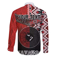 Personalised Aotearoa and Tonga Together Family Matching Tank Maxi Dress and Hawaiian Shirt Manaia and Tongan Tribal Cross - Taniko and Ngatu Art Tattoo LT03 - Polynesian Pride