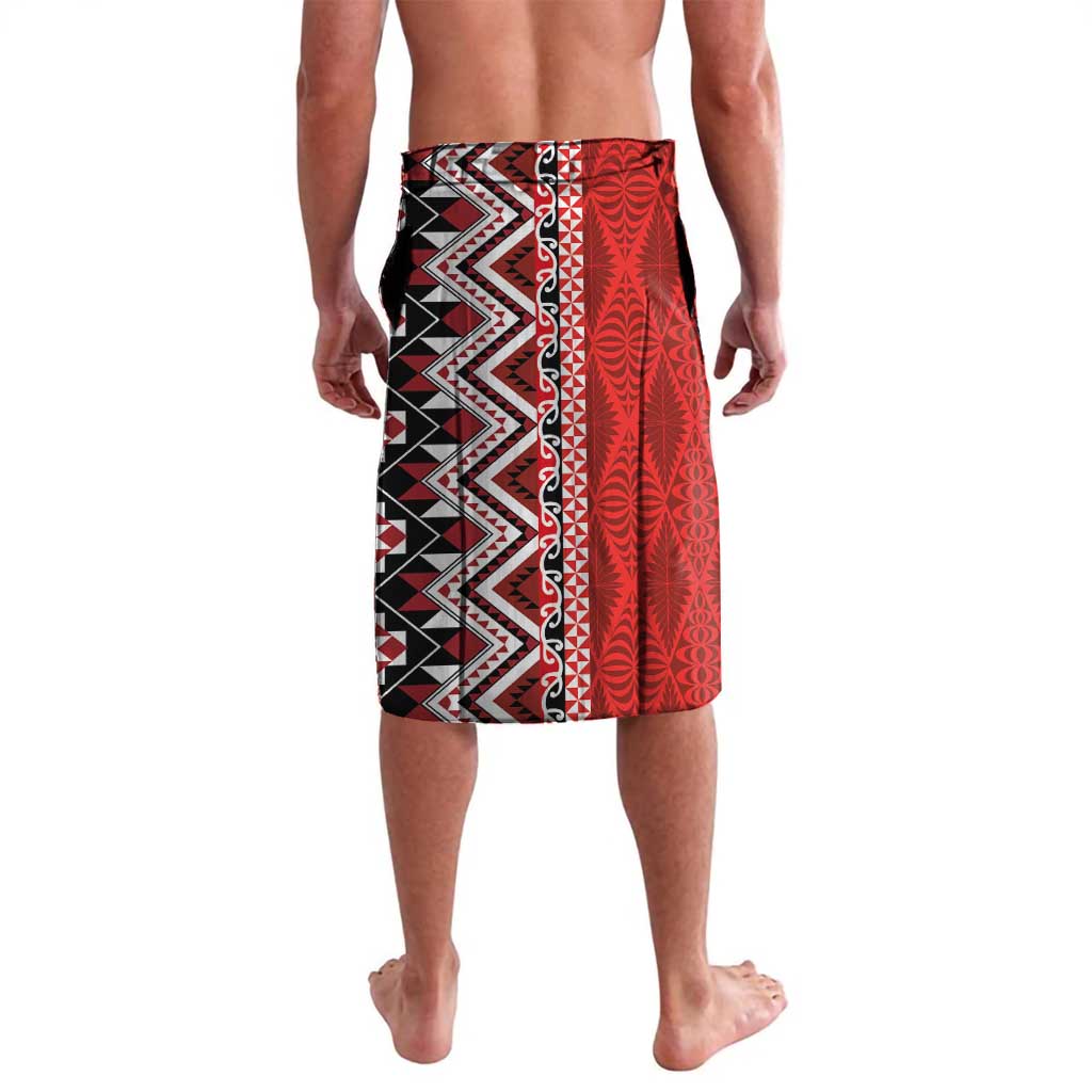 Personalised Aotearoa and Tonga Together Lavalava Manaia and Tongan Tribal Cross - Taniko and Ngatu Art Tattoo LT03 - Polynesian Pride