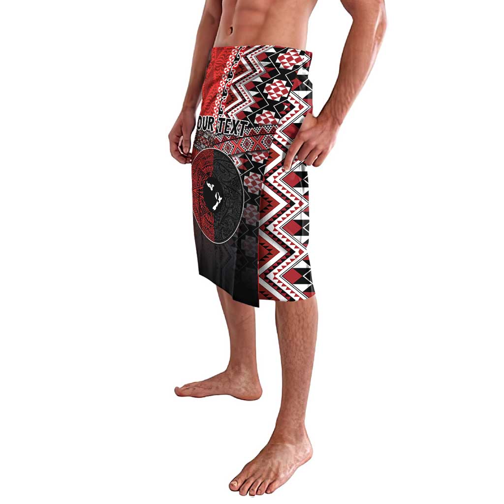 Personalised Aotearoa and Tonga Together Lavalava Manaia and Tongan Tribal Cross - Taniko and Ngatu Art Tattoo LT03 - Polynesian Pride