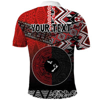 Personalised Aotearoa and Tonga Together Polo Shirt Manaia and Tongan Tribal Cross - Taniko and Ngatu Art Tattoo LT03 - Polynesian Pride