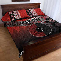 Personalised Aotearoa and Tonga Together Quilt Bed Set Manaia and Tongan Tribal Cross - Taniko and Ngatu Art Tattoo LT03 - Polynesian Pride
