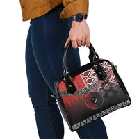 Personalised Aotearoa and Tonga Together Shoulder Handbag Manaia and Tongan Tribal Cross - Taniko and Ngatu Art Tattoo LT03 - Polynesian Pride