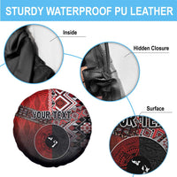 Personalised Aotearoa and Tonga Together Spare Tire Cover Manaia and Tongan Tribal Cross - Taniko and Ngatu Art Tattoo LT03 - Polynesian Pride