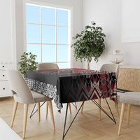 Personalised Aotearoa and Tonga Together Tablecloth Manaia and Tongan Tribal Cross - Taniko and Ngatu Art Tattoo LT03 - Polynesian Pride
