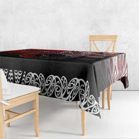 Personalised Aotearoa and Tonga Together Tablecloth Manaia and Tongan Tribal Cross - Taniko and Ngatu Art Tattoo LT03 - Polynesian Pride