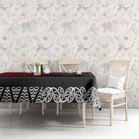 Personalised Aotearoa and Tonga Together Tablecloth Manaia and Tongan Tribal Cross - Taniko and Ngatu Art Tattoo LT03 - Polynesian Pride