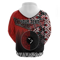 Personalised Aotearoa and Tonga Together Zip Hoodie Manaia and Tongan Tribal Cross - Taniko and Ngatu Art Tattoo LT03 - Polynesian Pride