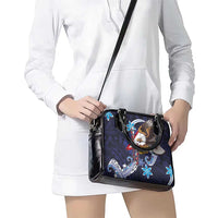 American Samoa Flag Day Shoulder Handbag Bald Eagle with Uatogi and Fue - Polynesian and Floral Tribal Tattoo LT03 - Polynesian Pride