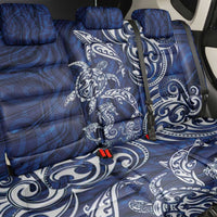New Zealand Connecting with Seas Back Car Seat Cover Maori Tribal and Sea Animals Tattoo - White Glass Style LT03 - Polynesian Pride