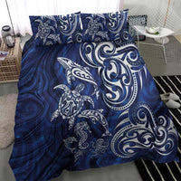 New Zealand Connecting with Seas Bedding Set Maori Tribal and Sea Animals Tattoo - White Glass Style LT03 - Polynesian Pride