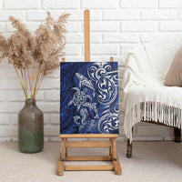 New Zealand Connecting with Seas Canvas Wall Art Maori Tribal and Sea Animals Tattoo - White Glass Style LT03 - Polynesian Pride