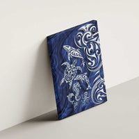 New Zealand Connecting with Seas Canvas Wall Art Maori Tribal and Sea Animals Tattoo - White Glass Style LT03 - Polynesian Pride