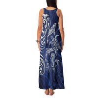 New Zealand Connecting with Seas Family Matching Tank Maxi Dress and Hawaiian Shirt Maori Tribal and Sea Animals Tattoo - White Glass Style LT03 - Polynesian Pride