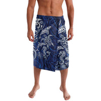 New Zealand Connecting with Seas Lavalava Maori Tribal and Sea Animals Tattoo - White Glass Style LT03 Navy - Polynesian Pride
