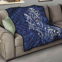 New Zealand Connecting with Seas Quilt Maori Tribal and Sea Animals Tattoo - White Glass Style LT03 - Polynesian Pride
