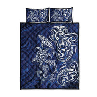 New Zealand Connecting with Seas Quilt Bed Set Maori Tribal and Sea Animals Tattoo - White Glass Style LT03 - Polynesian Pride