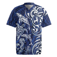 New Zealand Connecting with Seas Rugby Jersey Maori Tribal and Sea Animals Tattoo - White Glass Style LT03 Navy - Polynesian Pride