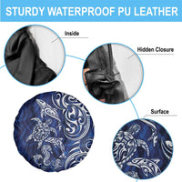 New Zealand Connecting with Seas Spare Tire Cover Maori Tribal and Sea Animals Tattoo - White Glass Style LT03 - Polynesian Pride
