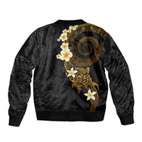 Polynesian Spiral Tribal Tattoo Bomber Jacket Golden Color LT03 - Polynesian Pride