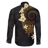 Polynesian Spiral Tribal Tattoo Family Matching Mermaid Dress and Hawaiian Shirt Golden Color LT03 - Polynesian Pride