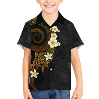 Polynesian Spiral Tribal Tattoo Family Matching Puletasi and Hawaiian Shirt Golden Color LT03 Son's Shirt Yellow - Polynesian Pride