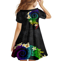 Polynesian Spiral Tribal Tattoo Family Matching Puletasi and Hawaiian Shirt Fanciful Color LT03 - Polynesian Pride