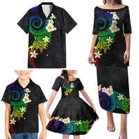 Polynesian Spiral Tribal Tattoo Family Matching Puletasi and Hawaiian Shirt Fanciful Color LT03 - Polynesian Pride