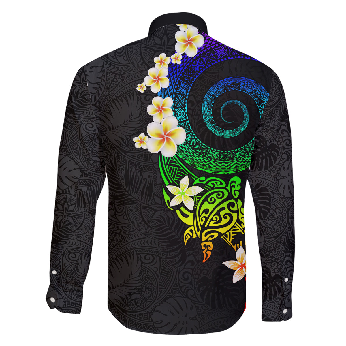 Polynesian Spiral Tribal Tattoo Family Matching Puletasi and Hawaiian Shirt Fanciful Color LT03 - Polynesian Pride