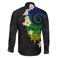 Polynesian Spiral Tribal Tattoo Family Matching Puletasi and Hawaiian Shirt Fanciful Color LT03 - Polynesian Pride