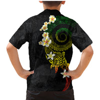 Polynesian Spiral Tribal Tattoo Family Matching Mermaid Dress and Hawaiian Shirt Reggae Color LT03 - Polynesian Pride