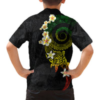 Polynesian Spiral Tribal Tattoo Kid Hawaiian Shirt Reggae Color