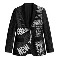 Aotearoa Volleyball Custom Blazer Silver Ferns and Maori Tribal Black