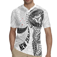 Aotearoa Volleyball Custom Rugby Jersey Silver Ferns and Maori Tribal White