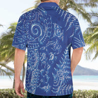 New Zealand Sea Animals Hawaiian Shirt with Maori Koru Tribal Tattoo and Silver Ferns Aquatic Style LT03 - Polynesian Pride