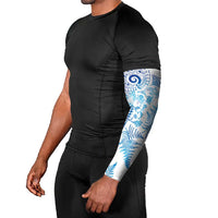 New Zealand Sea Animals Arm Sleeves with Maori Koru Tribal Tattoo and Silver Ferns Galaxy Style LT03 - Polynesian Pride