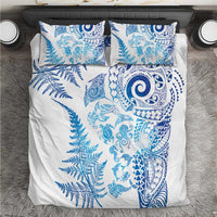 New Zealand Sea Animals Bedding Set with Maori Koru Tribal Tattoo and Silver Ferns Galaxy Style LT03 Multicolor - Polynesian Pride