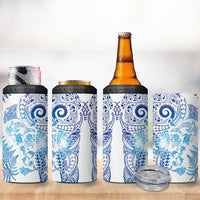 New Zealand Sea Animals 4 in 1 Can Cooler Tumbler with Maori Koru Tribal Tattoo and Silver Ferns Galaxy Style LT03 - Polynesian Pride