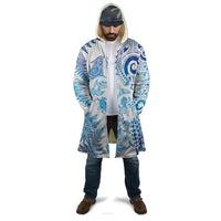 New Zealand Sea Animals Cloak with Maori Koru Tribal Tattoo and Silver Ferns Galaxy Style LT03 - Polynesian Pride