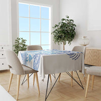 New Zealand Sea Animals Tablecloth with Maori Koru Tribal Tattoo and Silver Ferns Galaxy Style LT03 - Polynesian Pride