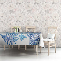 New Zealand Sea Animals Tablecloth with Maori Koru Tribal Tattoo and Silver Ferns Galaxy Style LT03 - Polynesian Pride